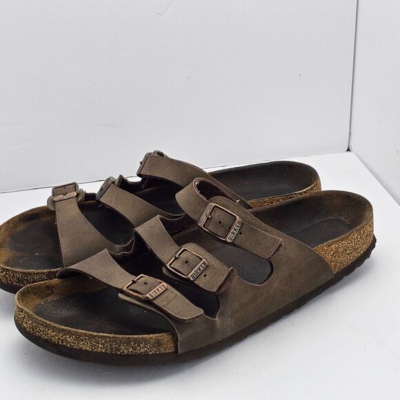 Birkenstock Florida Unisex 11 Mocha Brown Soft Footbed Slippers main image 4